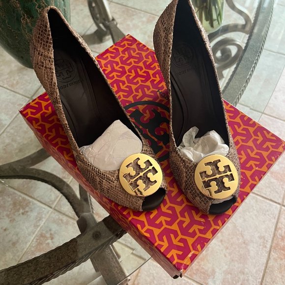 Tory Burch Shoes - Tory Burch Snakeskin Wedges